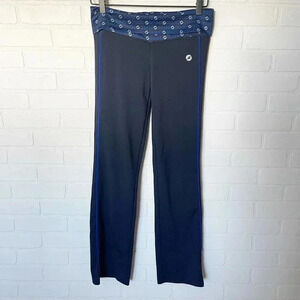 Aerie Women's Stretch Logo High Waist Straight Leg Pants Leggings Black Small